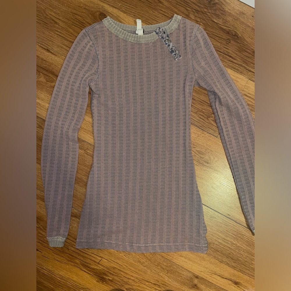 Free People Long Sleeve Striped Tee